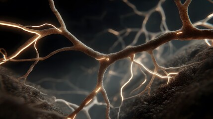 Leuchtende Nervenzellen im neuronalen Netzwerk
