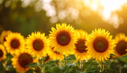 Fototapeta premium sunflowers in the garden
