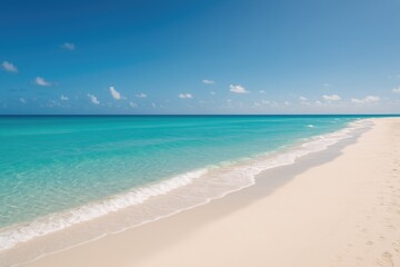 Fototapeta premium Glistening white sands along a stunning Atlantic coast