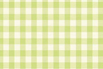 Seamless Green Gingham Pattern Background, Classic Checkered Fabric Texture, Light Picnic Blanket, Plaid Tablecloth Design