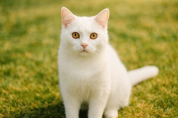 Feline resting on a rug