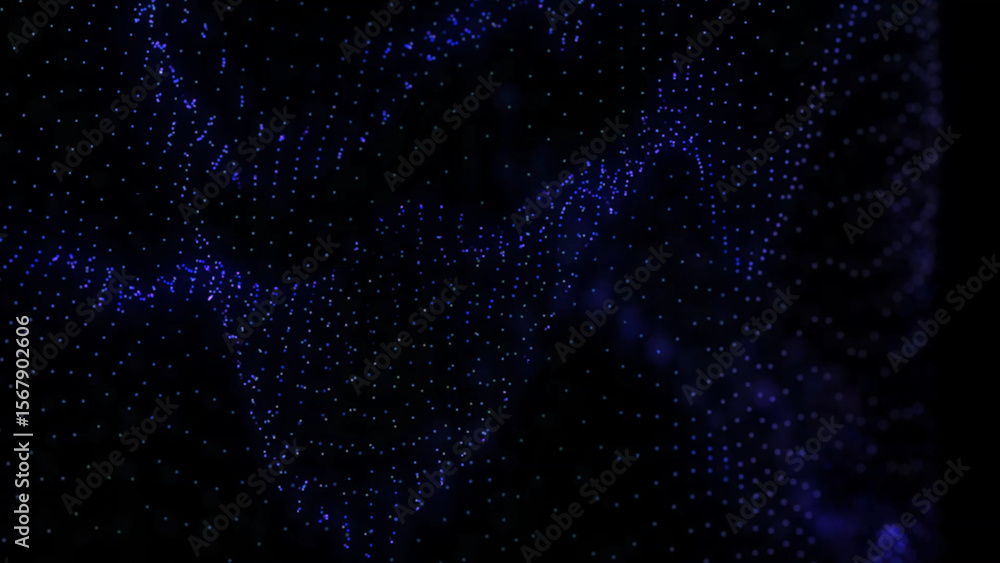 Poster ethereal wave of light a mesmerizing display of abstract artistry with luminous particles forming a 