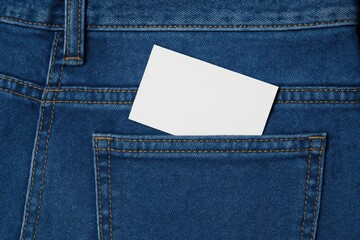 Storing a business card inside your pants pocket