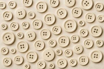 Obraz premium Table with sewing and clothing buttons