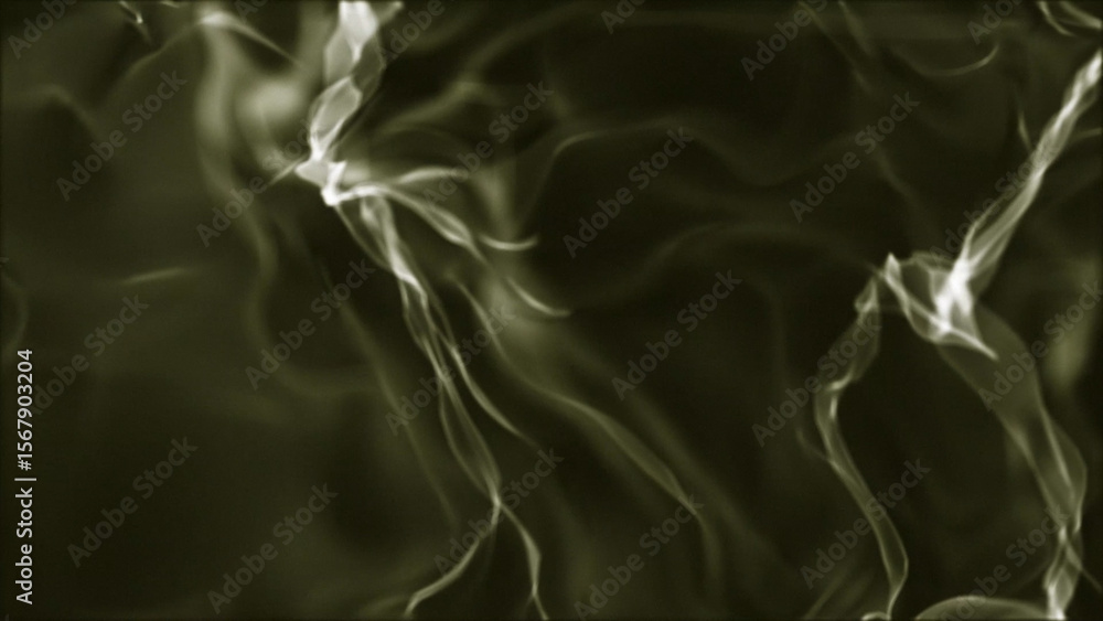 Poster abstract swirls of light and shadow ethereal motion captured in dark green mysterious depths of flow