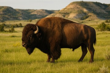 The biggest mammal native to North America, found in Theodore Roosevelt National Park, North Dakota