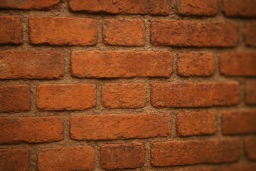 Obraz premium Close-up of a red brick wall texture used as background