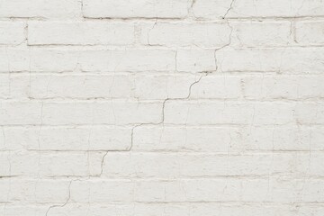 Text overlay space on a textured brick wall with cracks and scratches for web banners