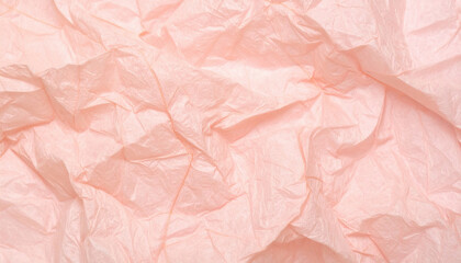 Soft Peach Crumpled Tissue Texture