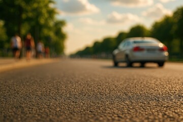 Fototapeta premium Explore the detailed patterns of urban pavement surfaces