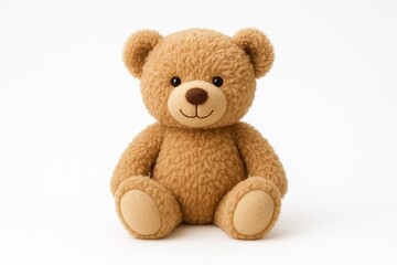 Plush toy relaxing against a plain white backdrop