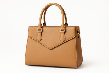 Women's genuine leather handbag on a plain white backdrop