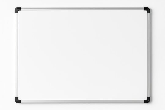 Blank whiteboard on a white background