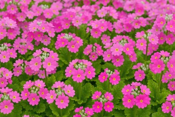 Fototapeta premium Primula flower varieties and descriptions
