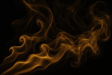 Fototapeta premium Golden vapors against a dark backdrop