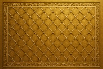 Luxurious golden wall adorned with sparkling diamonds