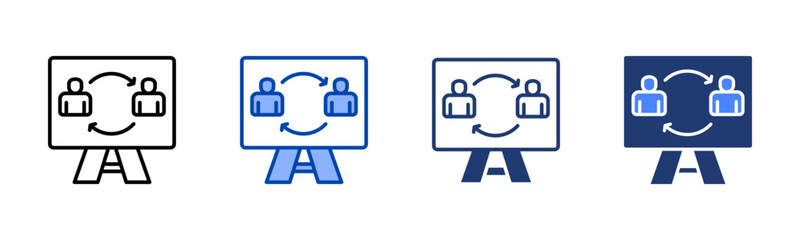 Board icon set multiple style collection