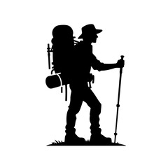 Obraz premium hiker Silhouette , hiker vector