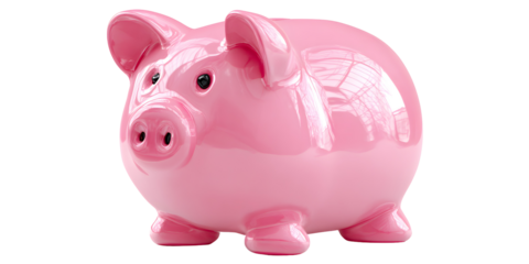 piggy bank isolated on white