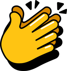 vector sticker icon hand of clap