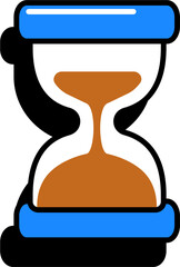 vector sticker icon equipment hourglass