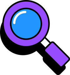 vector sticker icon equipment magnifying glass