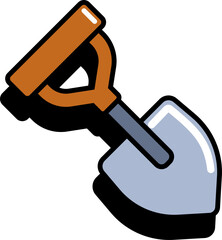 vector sticker icon equipment shovel