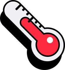 vector sticker icon equipment thermometer