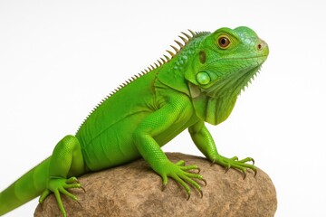 Fototapeta premium Lizard basking on a stone surface
