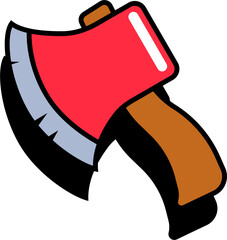 vector sticker icon equipment axe