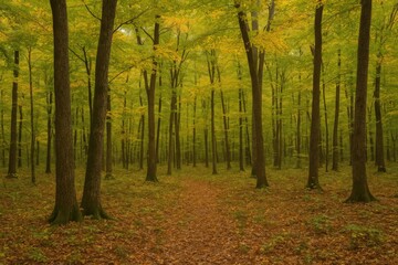 Fototapeta premium Untouched Hardwood Forest Area