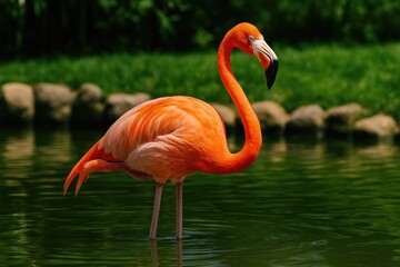 Fototapeta premium Zoo Flamingo Species Showcase
