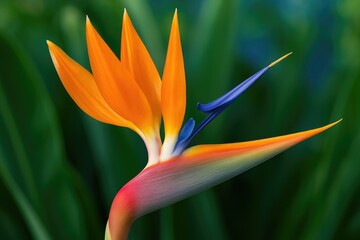 Close Perspective Vibrant Bird Paradise