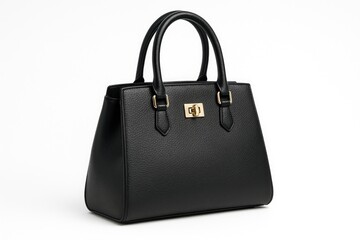 Chic ladies' handbag isolated on a plain white backdrop