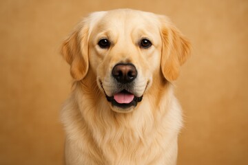 Beautiful golden retriever enjoying the outdoors