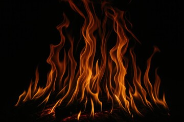Fototapeta premium Dancing flames flickering in the breeze