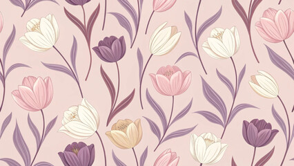 Seamless Floral Pattern Vector Background