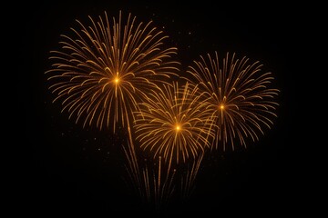 Bright yellow fireworks exploding against a dark backdrop for special occasions
