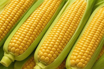 Juicy and fresh corn on the cob ready to eat