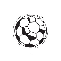 Obraz premium Dynamic Soccer Ball Logo Vector
