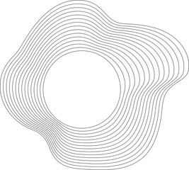 Circle white frame liquid overlapping blend for badges, logo, banner
