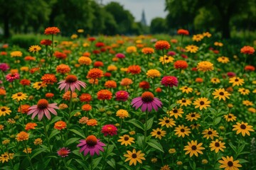 Fototapeta premium Blooming Wonders of Flushing Meadows