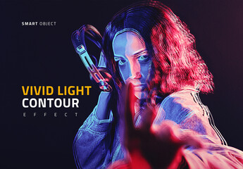 Vivid Light Contour Photo Effect