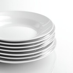 Obraz premium stack of white plates