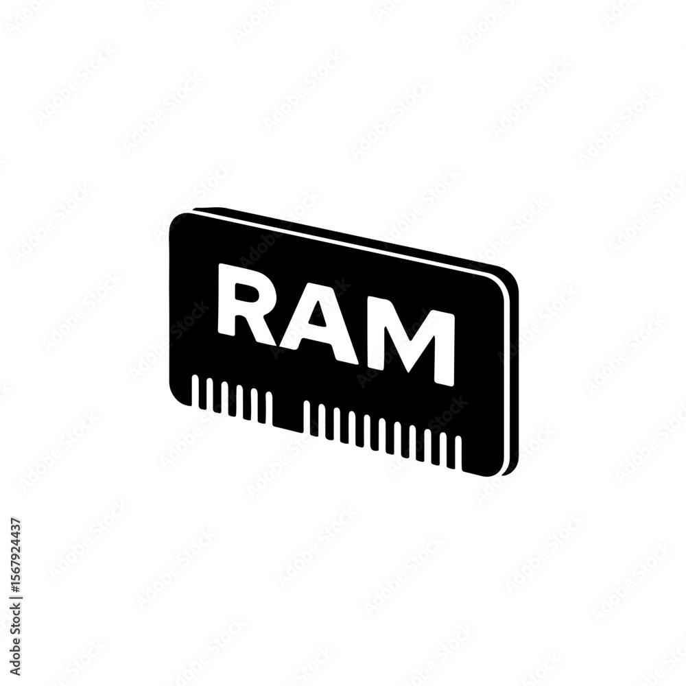 Poster pc computer memory ram vector