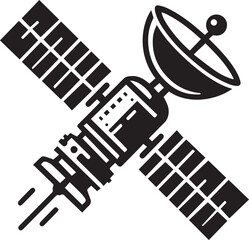 satellite flat vector icon.