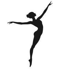 Silhouette of a graceful ballerina, expression of art and dance, perfect for performance-related themes
