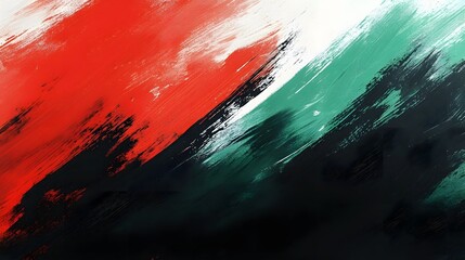 Vibrant Abstract Art with Dynamic Brushstrokes and Intense Colors