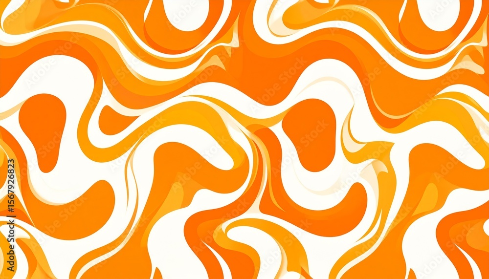 Poster abstract orange and white swirls creating a dynamic and energetic background pattern