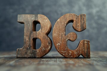 Detailed Visual  of Wooden Letters with Fake News